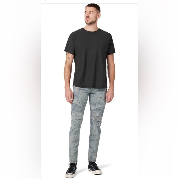 Men’s Hudson blinder biker v2 ripped Moto skinny jeans NWT - Picture 5 of 7